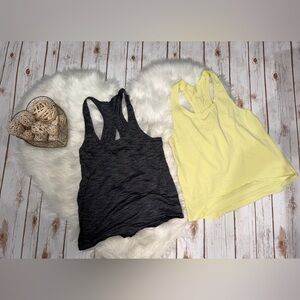 lululemon athletica Black and Yellow Tank Tops Bundle Sz 6
